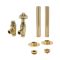 Milano Windsor - Antique Style Thermostatic Angled Radiator Valve and Pipe Sleeve Set - Choice of Finish