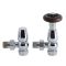 Milano Windsor - Traditional Thermostatic Angled Radiator Valves Chrome (Pair)