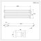 Milano Aruba - White Horizontal Designer Radiator 472mm x 1400mm (Single Panel)