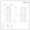 Milano Aruba - Modern White Vertical Designer Radiator 1400mm x 590mm (Single Panel)