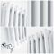 Milano Windsor - Horizontal Double Column White Traditional Cast Iron Style Radiator - 300mm x 1505mm
