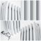 Milano Windsor - Horizontal Triple Column White Traditional Cast Iron Style Radiator - 600mm x 1190mm