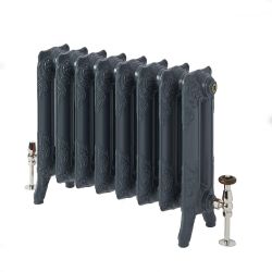 Milano Beatrix - Ornate Cast Iron Radiator - 2 Column - 510mm Tall - Farrow & Ball Hague Blue
