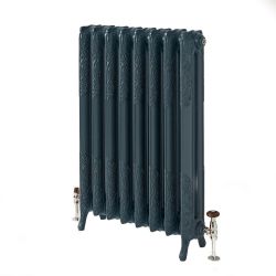 Milano Beatrix - Ornate Cast Iron Radiator - 2 Column - 950mm Tall - Farrow & Ball Hague Blue