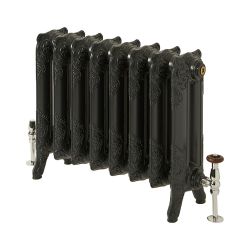 Milano Beatrix - Ornate Cast Iron Radiator - 2 Column - 510mm Tall - Farrow & Ball Railings Grey