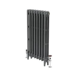 Milano Mercury - Cast Iron Radiator - 3 Column - 860mm Tall - Antique Silver