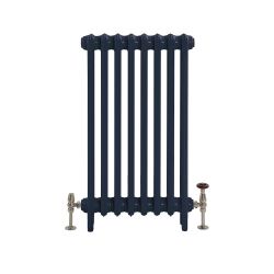 Milano Mercury - Cast Iron Radiator - 3 Column - 660mm Tall - Farrow & Ball Hague Blue