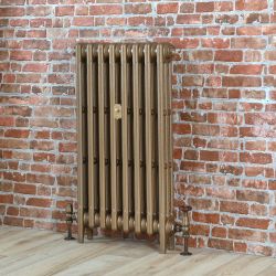 Milano Mercury - Cast Iron Radiator - 3 Column - 560mm Tall - Burnt Gold