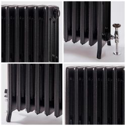 Milano Isabel - Cast Iron Radiator - 4 Column - 760mm Tall - Antique Graphite