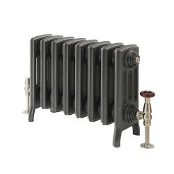 Milano Isabel - Cast Iron Radiator - 4 Column - 357mm Tall - Antique Silver