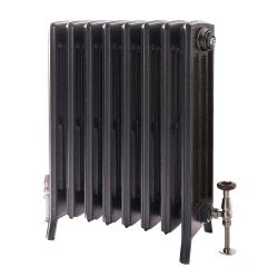 Milano Isabel - Cast Iron Radiator - 4 Column - 760mm Tall - Antique Silver
