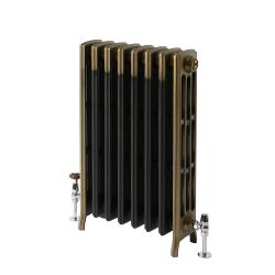 Milano Isabel - Cast Iron Radiator - 4 Column - 660mm Tall - Natural Brass