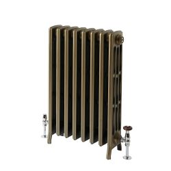 Milano Isabel - Cast Iron Radiator - 4 Column - 760mm Tall - Natural Brass