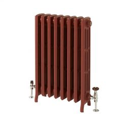 Milano Isabel - Cast Iron Radiator - 4 Column - 760mm Tall - Farrow & Ball Eating Room Red