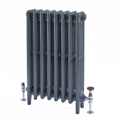 Milano Mercury - Cast Iron Radiator - 4 Column - 760mm Tall - Antique Silver