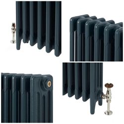 Milano Mercury - Cast Iron Radiator - 4 Column - 760mm Tall - Farrow & Ball Hague Blue