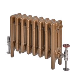 Milano Mercury - Cast Iron Radiator - 4 Column - 360mm Tall - Burnt Gold