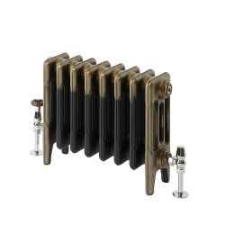 Milano Mercury - Cast Iron Radiator - 4 Column - 360mm Tall - Natural Brass