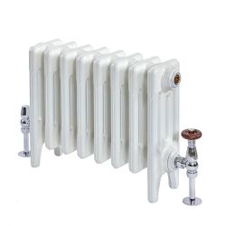 Milano Mercury - Cast Iron Radiator - 4 Column - 560mm Tall - Porcelain White