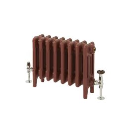Milano Mercury - Cast Iron Radiator - 4 Column - 360mm Tall - Farrow & Ball Eating Room Red