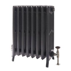 Milano Isabel - Cast Iron Radiator - 6 Column - 660mm Tall - Antique Silver