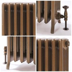 Milano Isabel - Cast Iron Radiator - 6 Column - 660mm Tall - Burnt Gold