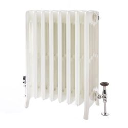 Milano Isabel - Cast Iron Radiator - 6 Column - 660mm Tall - Porcelain White