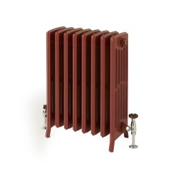 Milano Isabel - Cast Iron Radiator - 6 Column - 660mm Tall - Farrow & Ball Eating Room Red