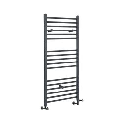 Milano Kent - Dual Fuel Straight Anthracite Heated Towel Rail - Choice of Size