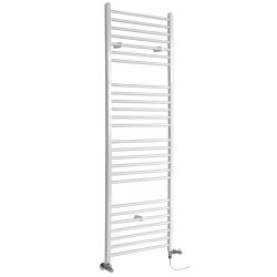 Milano Kent Dual Fuel - Straight White Heated Towel Rail - Choice of Size