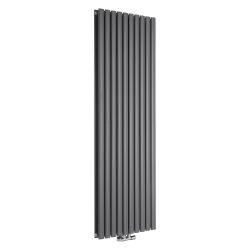 Milano Aruba - Middle Connection Vertical Designer Radiator - Double Panel - Anthracite