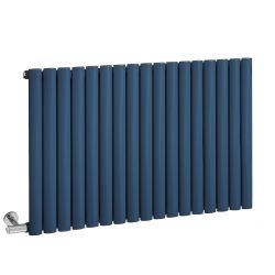 Milano Aruba - Electric Deep Sea Blue Horizontal Designer Radiator - 635mm x 590mm - No Thermostat