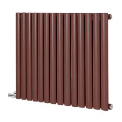 Milano Aruba - Electric Booth Red Horizontal Designer Radiator - 635mm x 590mm - No Thermostat