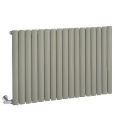 Milano x ECOSO Aruba Electric - Sage Leaf Green Horizontal Designer Radiator - 635mm Tall - Choice of Size, Thermostat and Cable Cover