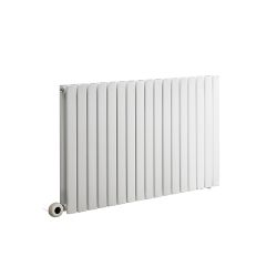 Milano Capri - Electric White Horizontal Designer Radiator - 635mm Tall - Choice of Size and Wi-Fi Thermostat - Plug-In and Hardwired Options