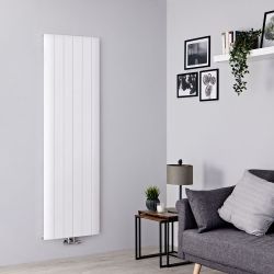 Milano Skye - White Aluminium Vertical Designer Radiator (Single Panel) - Choice of Size