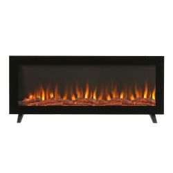 ECOSO Edge -  Modern Black Wall Mounted Electric Fire - Choice of Size