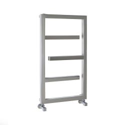 Milano Eclipse - Designer Mirror Polished Heated Towel Rail - 880mm x 500mm