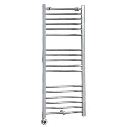 Milano Kent - Electric Chrome Straight Heated Towel Rail - Choice of Size and Heating Element