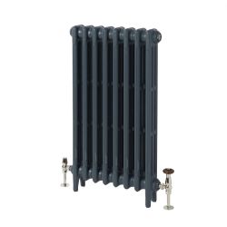 Milano Mercury - 3 Column Cast Iron Radiator - 860mm Tall - Farrow & Ball Hague Blue