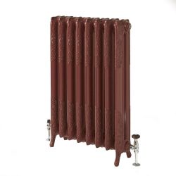 Milano Beatrix - Ornate Cast Iron Radiator - 2 Column - 950mm Tall - Farrow & Ball Eating Room Red