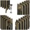 Milano Isabel - Cast Iron Radiator - 4 Column - 357mm Tall - Natural Brass