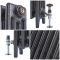 Milano Mercury - Cast Iron Radiator - 4 Column - 960mm Tall - Antique Graphite