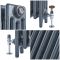 Milano Mercury - Cast Iron Radiator - 4 Column - 360mm Tall - Antique Silver