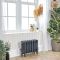 Milano Mercury - Cast Iron Radiator - 4 Column - 560mm Tall - Antique Silver