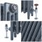 Milano Mercury - Cast Iron Radiator - 4 Column - 960mm Tall - Antique Silver