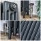 Milano Mercury - Cast Iron Radiator - 4 Column - 960mm Tall - Antique Silver