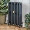 Milano Mercury - Cast Iron Radiator - 4 Column - 960mm Tall - Antique Silver