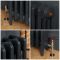 Milano Mercury - Cast Iron Radiator - 4 Column - 360mm Tall - Farrow & Ball Railings Grey