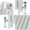 Milano Mercury - Cast Iron Radiator - 4 Column - 460mm Tall - Porcelain White